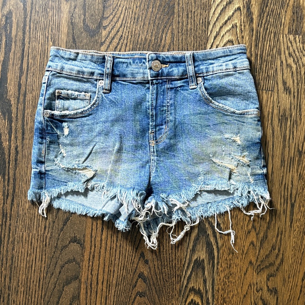 ZARA Blue Denim Shorts Size 24
